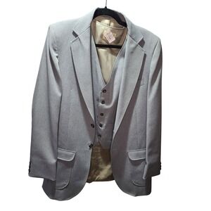 Vintage Angels Flight Suit Jacket And Vest Men's Gray 40"‎